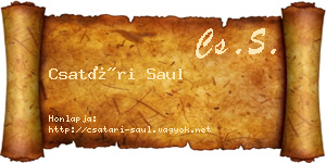 Csatári Saul névjegykártya
